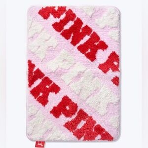 PINK Victoria's Secret Pink Bath Mat with Red Logo
